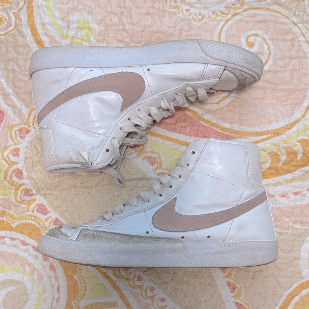 Nike White and Pink Blazers